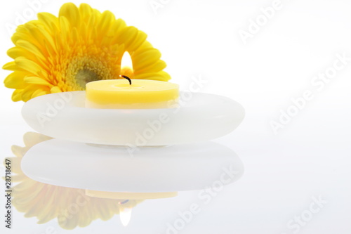 flower with candle