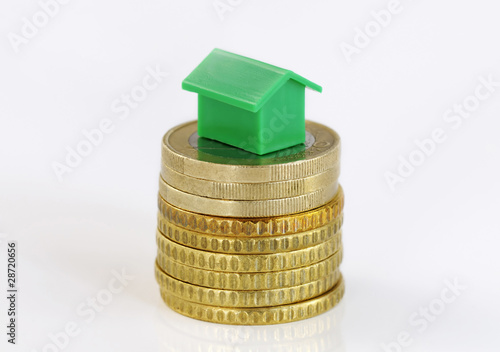 Coins and model house