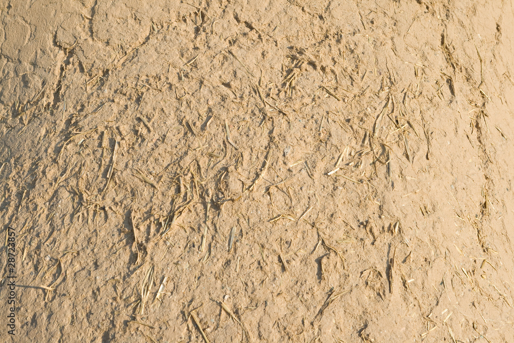 Full Frame Adobe Mud Wall, Rough Straw Texture Stock Photo Adobe Stock