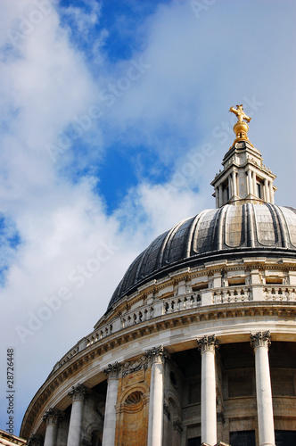 A crop of the dome of St Paul's Cathedral in London