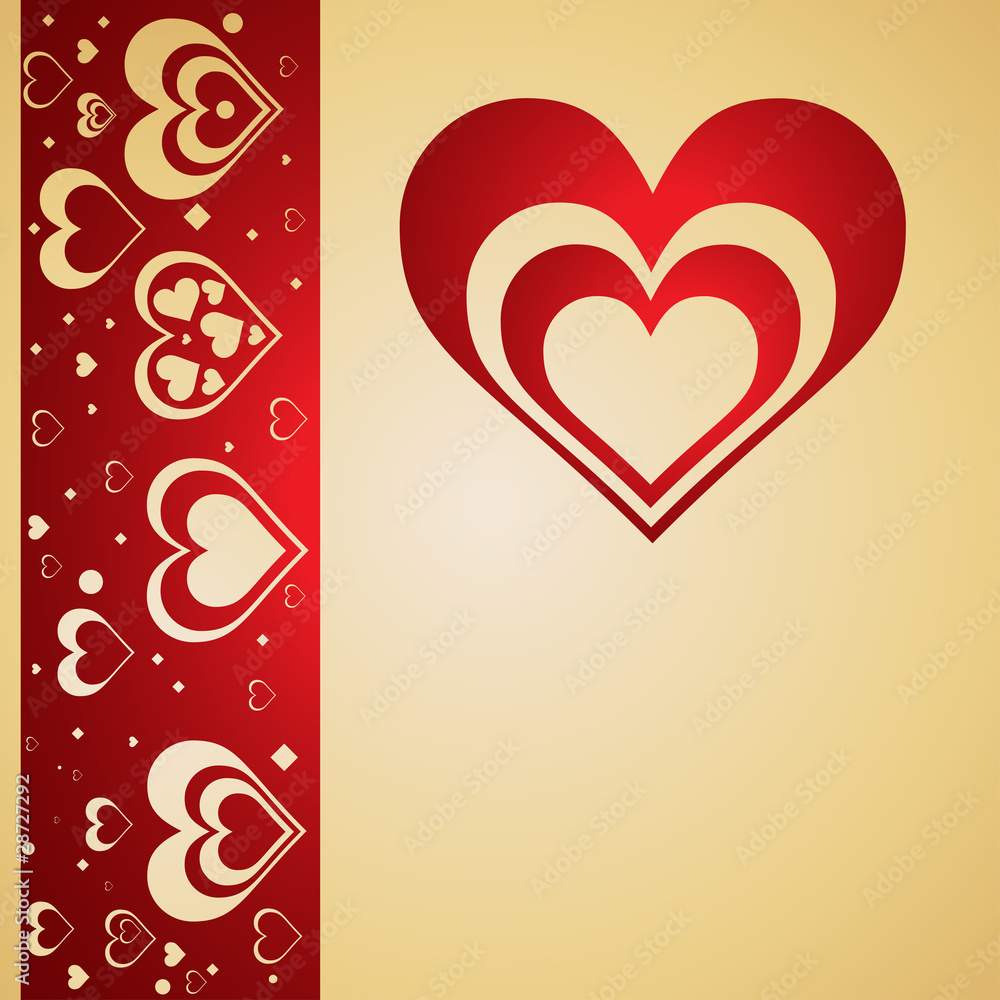 Abstract golden background with red heart. jpg Abstract golden background with red heart. jpg