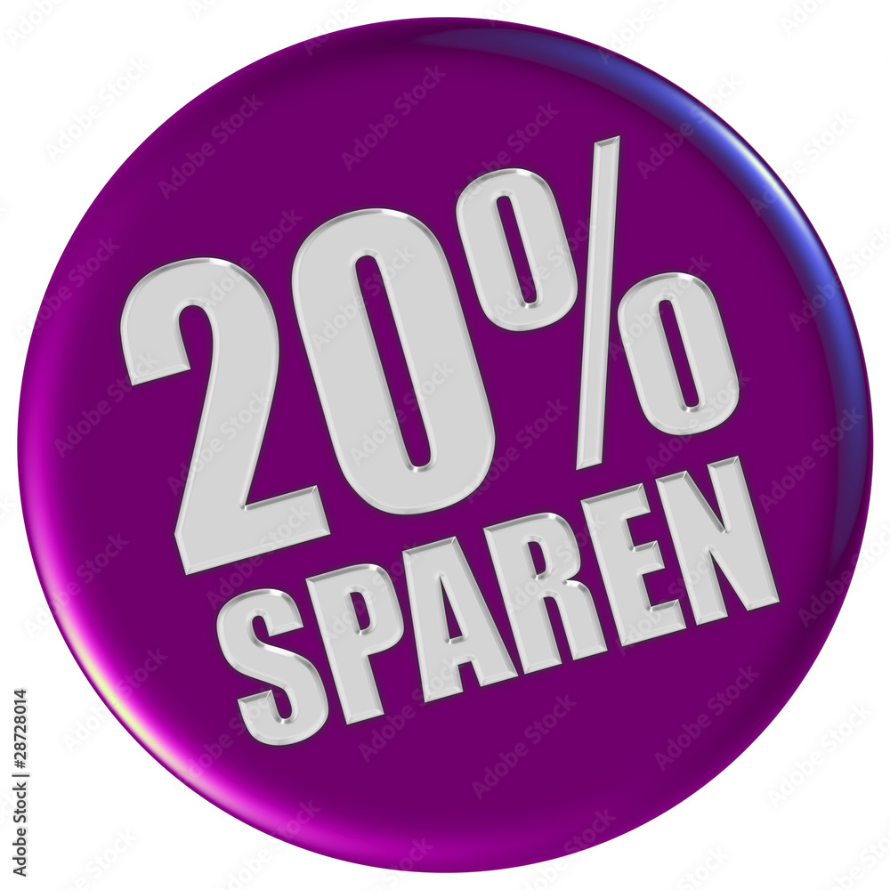 Button violett rund 20% SPAREN Button violett rund 20% SPAREN