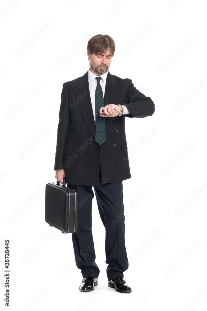 Businessman with suitcase