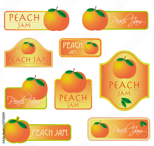 etiquetas peach jam