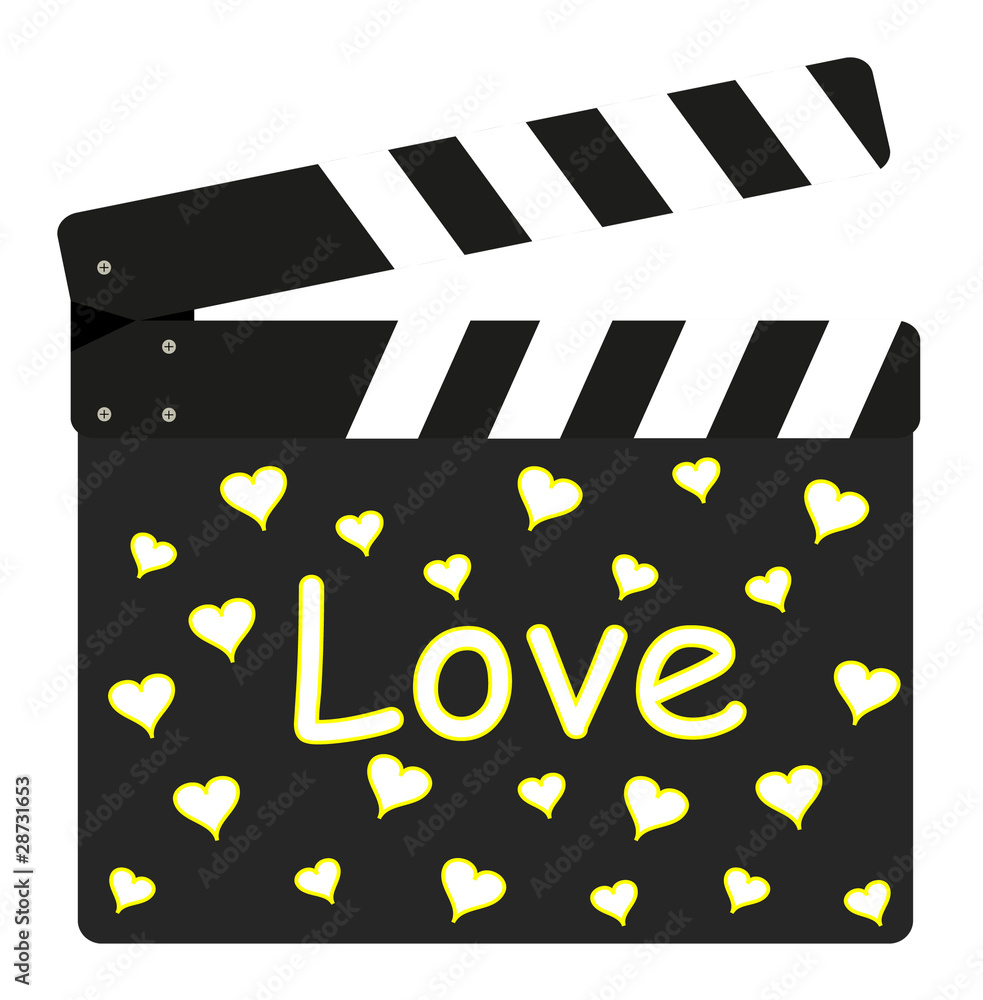 Fototapeta premium Film flap - Love