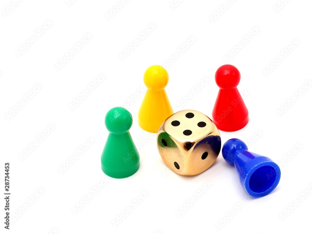 96 Stück Spielfiguren Holz - Bunte Spielsteine Mit 6 Würfeln Für Brettspiele