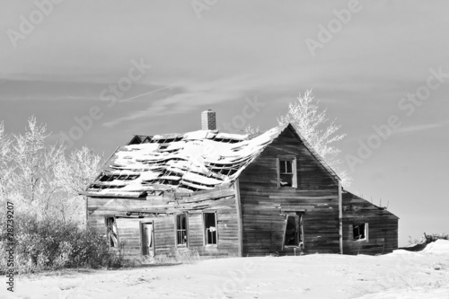 Old farm house in Winter
