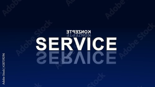 Business Text Rotation 01 Blau Schwarz