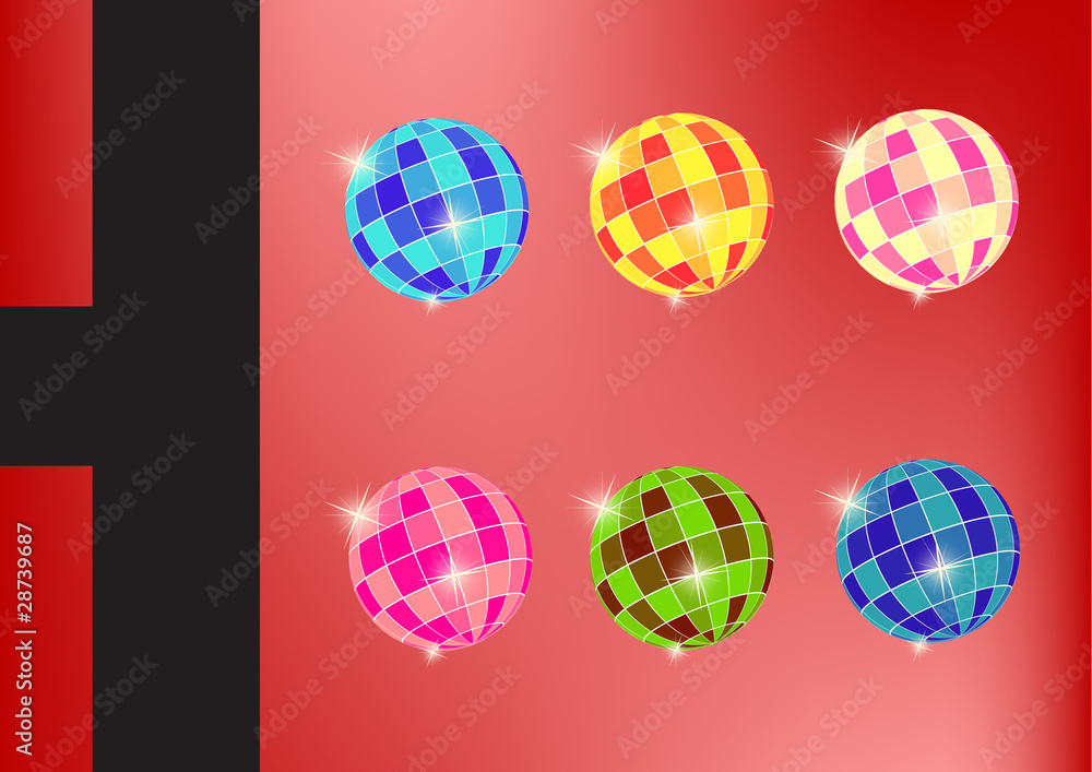 Colorful disco ball Colorful disco ball