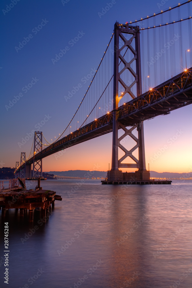 Bay Bridge at dawn in San Francisco