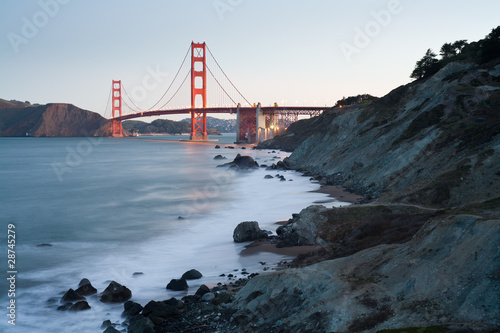 Golden Gate Bridge at dawn - San Francisco