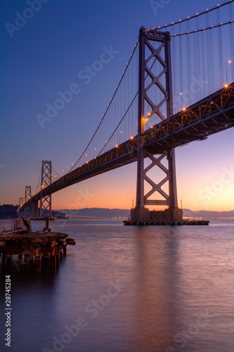 Bay Bridge at dawn in San Francisco