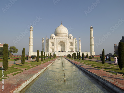 Asia India Uttar Pradesh Agra White marble Taj Mahal