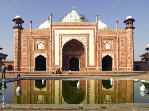 Asia India Uttar Pradesh Agra White marble Taj Mahal photo