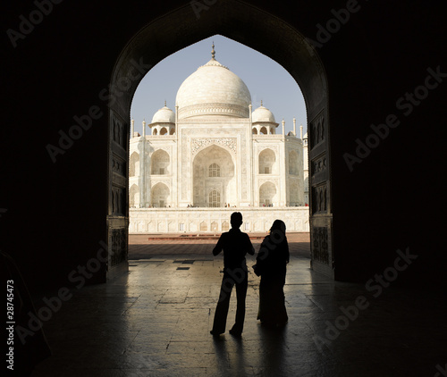 Asia India Uttar Pradesh Agra White marble Taj Mahal photo