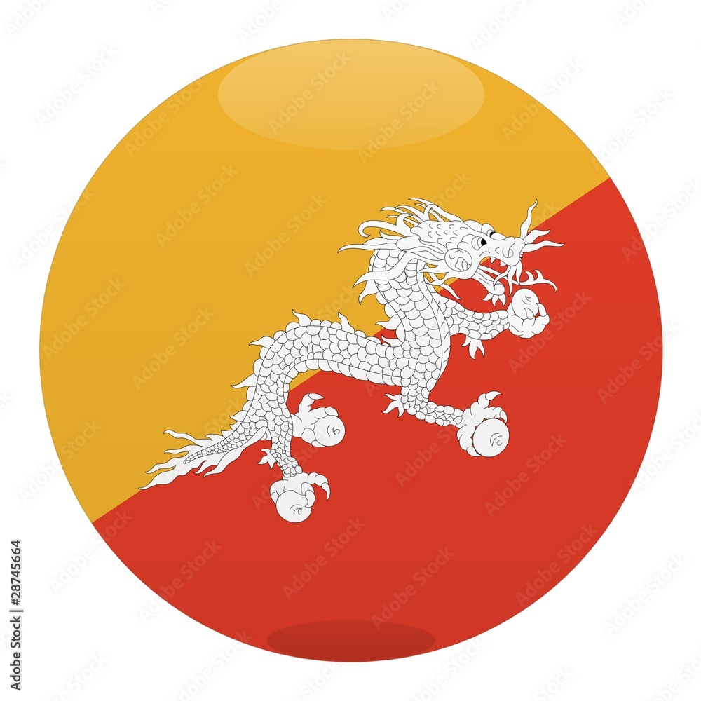 boule bouthan bhutan ball drapeau flag Stock Illustration | Adobe Stock