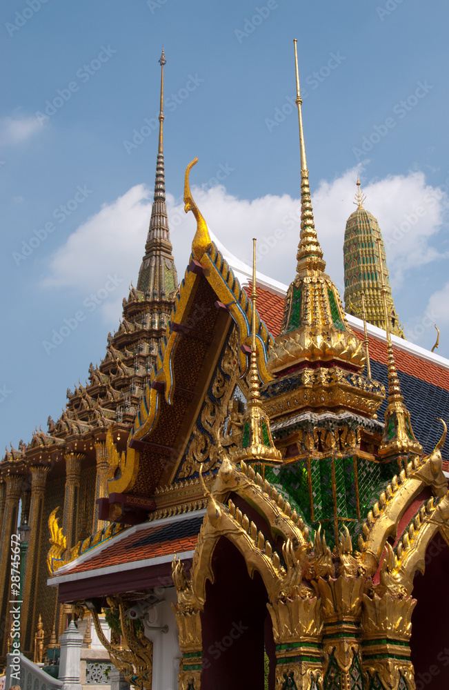 Fototapeta premium A temple at the Grand Palace at Bangkok, Thailand