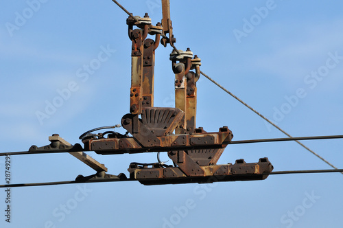 wires in the city for power distribution