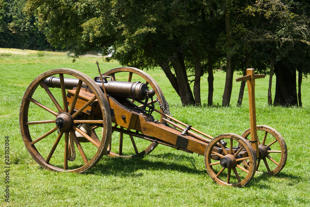 Historic canon on cart