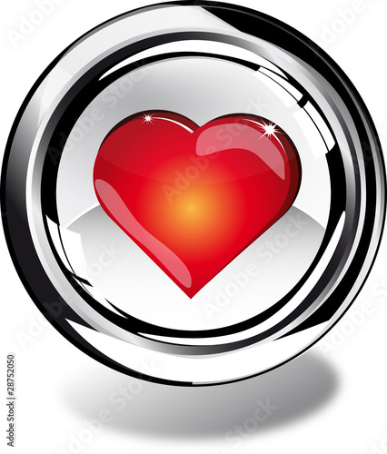 pulsante san valentino bianco