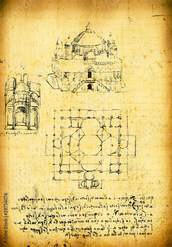 Leonardo's Da Vinci engineering drawing