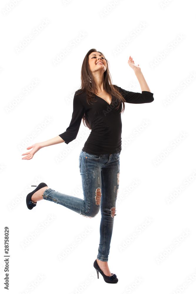 Attractive latin lady, full body shot Attractive latin lady, full body shot