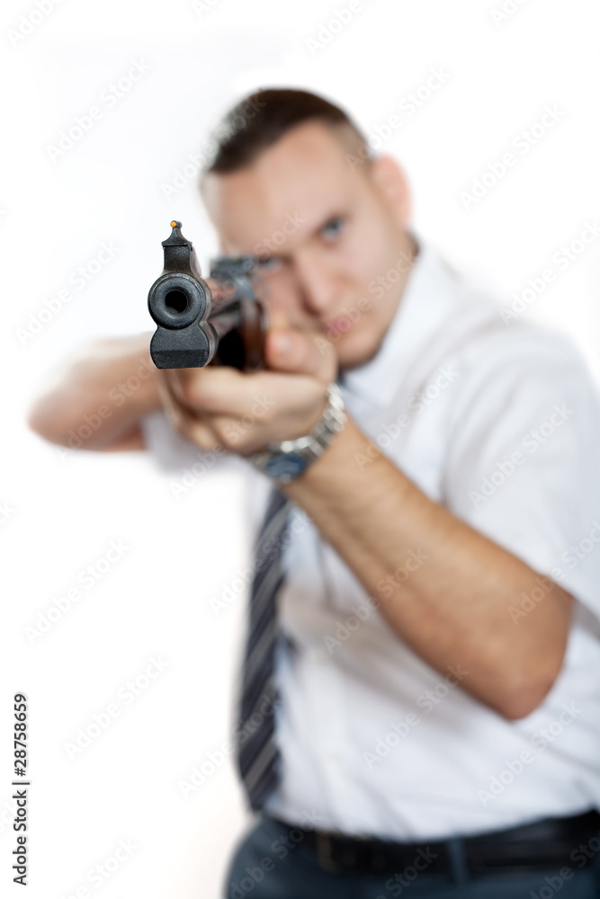 Man with gun