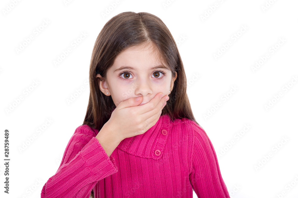 Fototapeta premium Surprised little girl- bambina sorpresa