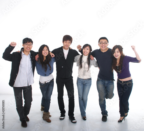 young Asian group