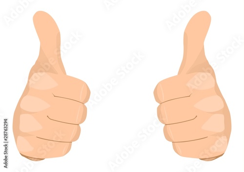 Stock vector of two thumbs up