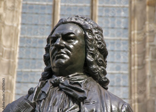Carl Seffner's 1908 J.S. Bach statue, St. Thomas Church, Leipzig