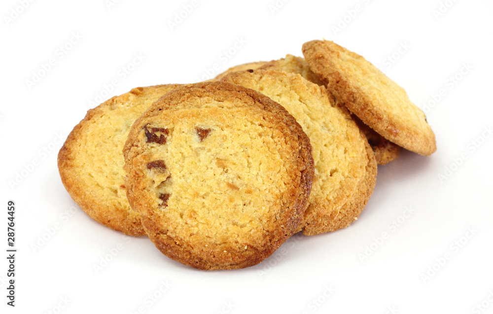 Cookies on white background