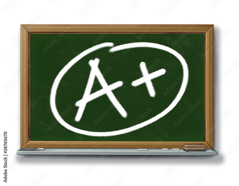 Obraz premium pass mark a plus good student passing graduate