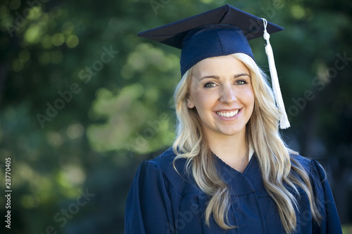 Attractive female graduate portrait photo