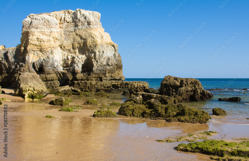 Beautiful Portuguese Algarve beach, in the southern of Portugal