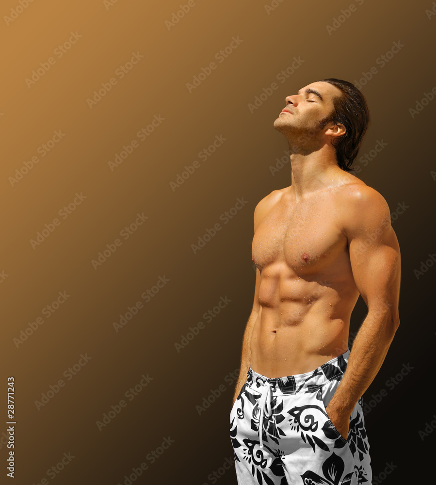 Fototapeta premium Fitness model profile