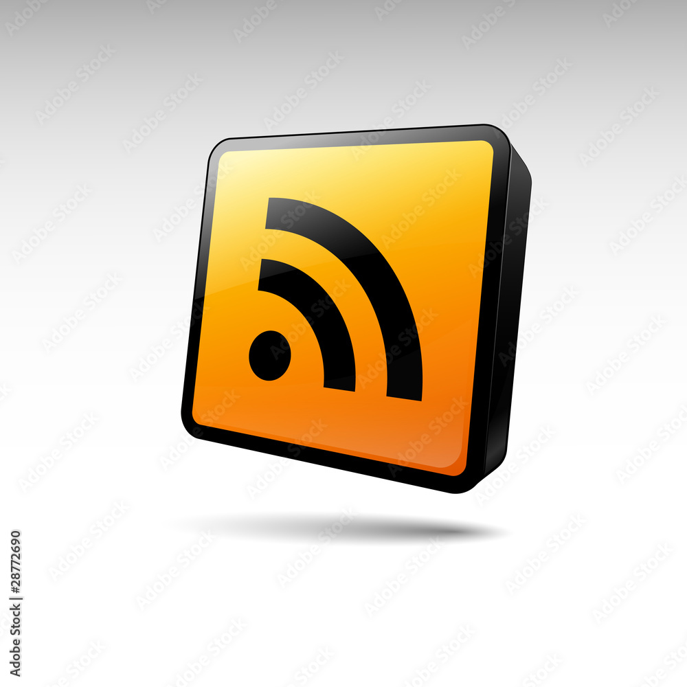 rss icon on a white background. vector illustration rss icon on a white background. vector illustration