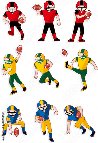 cartoon football player icon