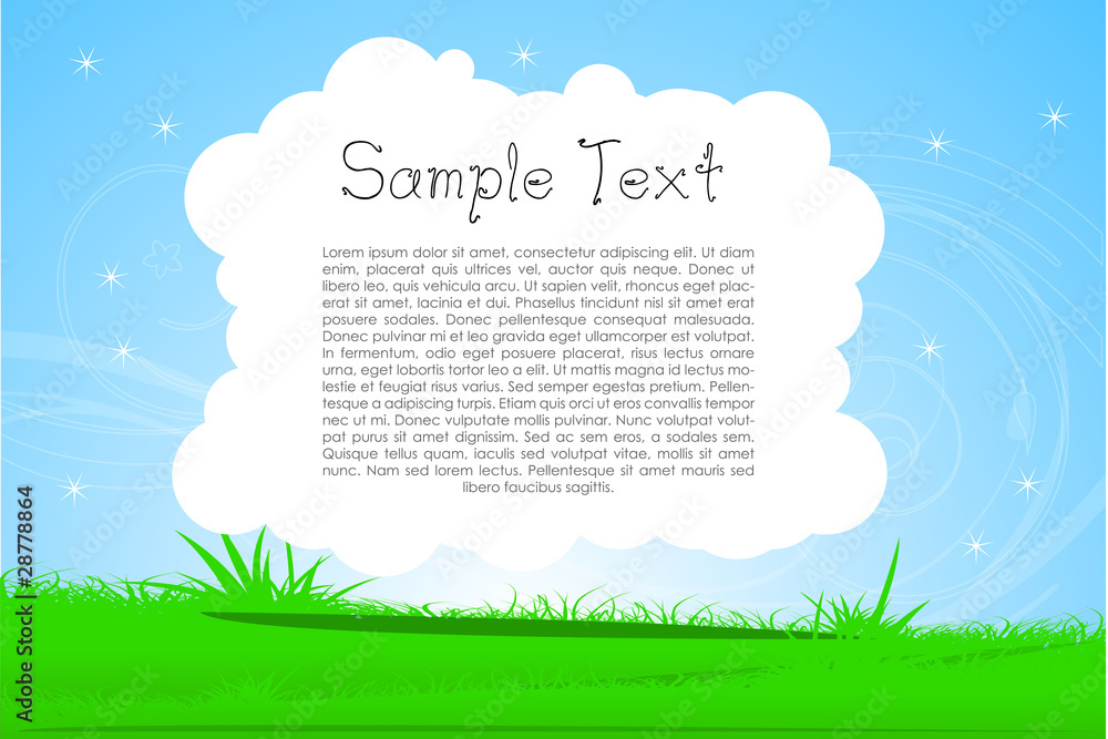 nature card with sample text