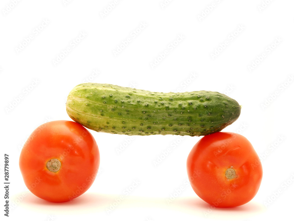 Cucumbers and tomsto Cucumbers and tomsto