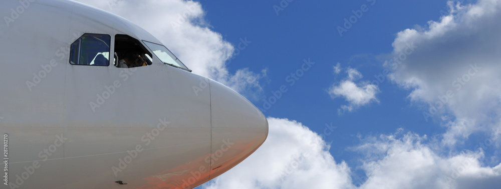 airplane and blue sky airplane and blue sky