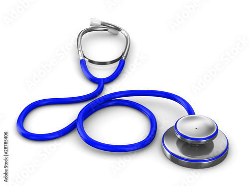 Stethoscope on a white back...