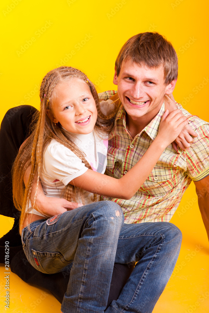 happy dad with daughter