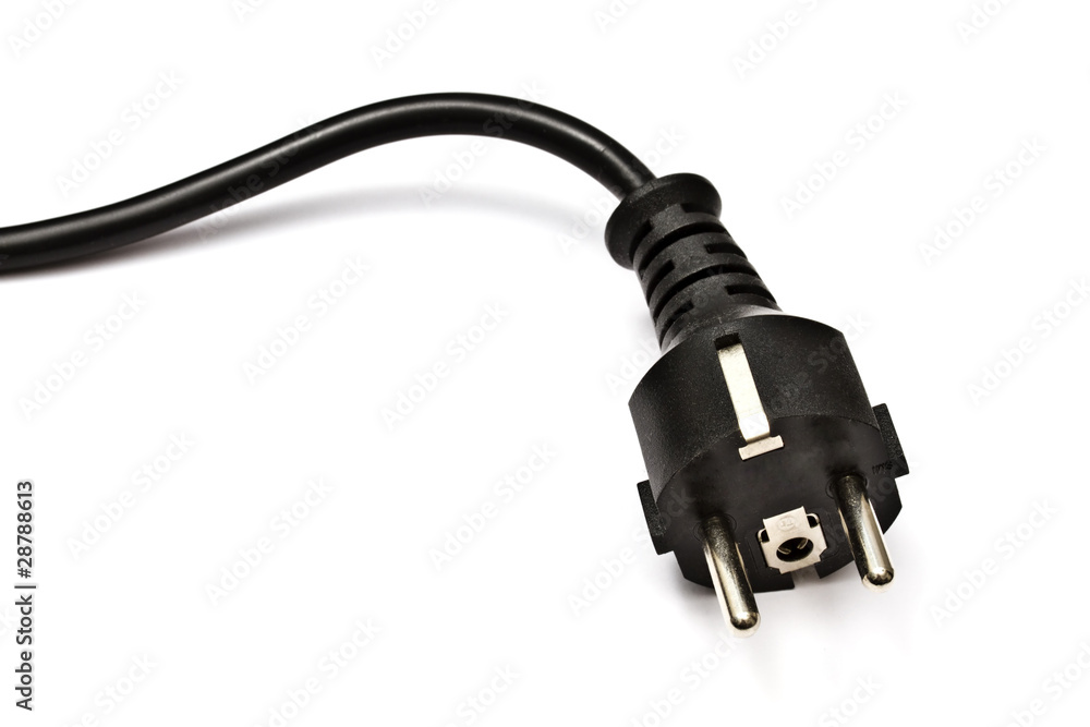 Electric plug isolated on white Electric plug isolated on white