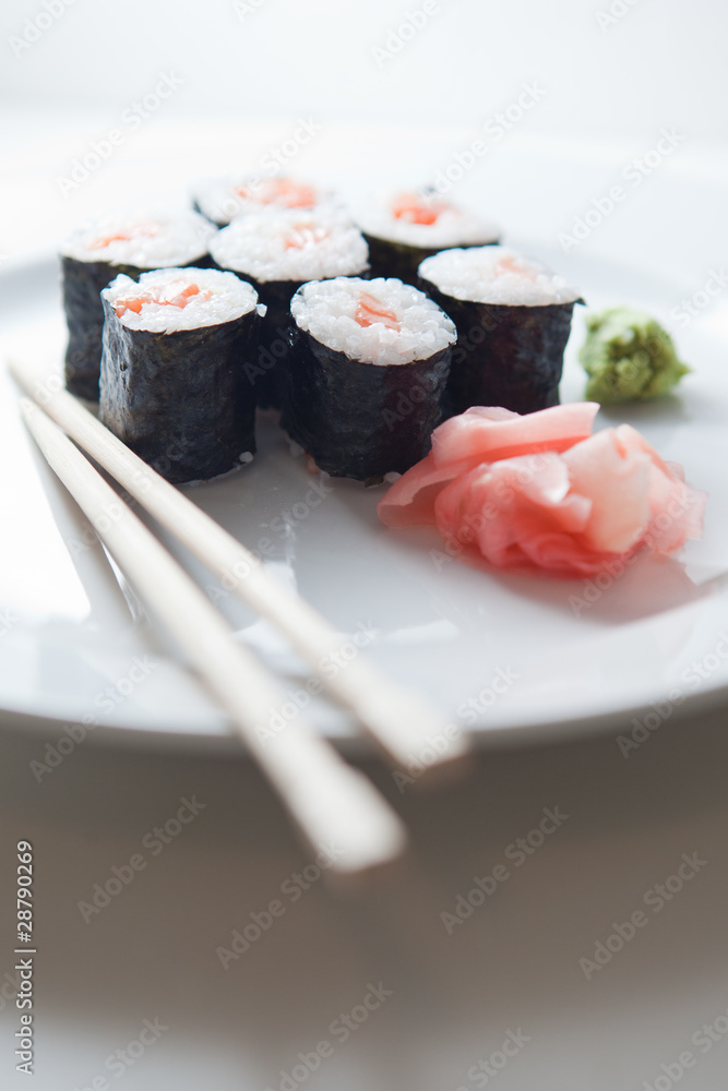 sushi maki (color toned image; shallow DOF) sushi maki (color toned image; shallow DOF)
