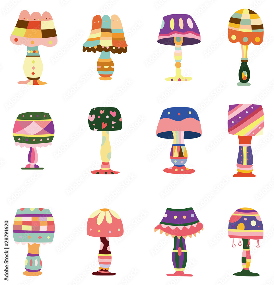 cartoon colorful lamp icon cartoon colorful lamp icon