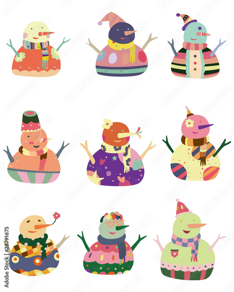 Fototapeta premium cartoon Snowman icon