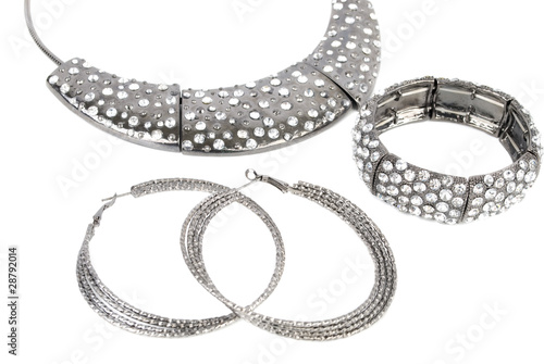 Silver set modern jewelry