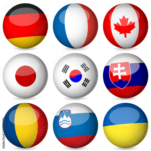 national flag ball set 3