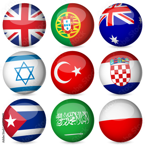 national flag ball set 4